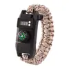 Pulsera de cuerda de paraguas directa de fábrica, pulsera de reloj multifuncional, cuerda de mano para acampar y supervivencia en aventuras al aire libre, pulsera táctica