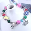 Joias Populares Europeias e Americanas Mais Vendidas Estilo Étnico Transfronteiriço Cristal com Contas Criativo Árvore da Vida Coração Pingente Pulseira Pulseira