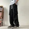 Pantalones de trabajo de algodón puro para verano, pierna recta, pantalones casuales para hombre, nuevos 2025, delgados, combinan con todo, para niños y adolescentes, pantalones largos