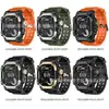 Pulseira iWatch Adequada para Pulseira Apple Watch Frogman Silicone Integrado Pulseira de Metal para Relógio Sensação de Alto Padrão AppleWatch