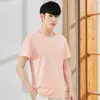 Nueva camiseta de primavera y verano 2021 para hombre, sudadera juvenil, color liso, camiseta básica, cuello redondo, manga corta, camiseta para hombre al por mayor