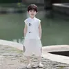 Conjunto Tradicional Diário Hanfu Estilo Chinês Novo de Verão para Meninos Modelo Novo 2026 Roupa Traje Tang Estilo Chinês para Meninos Pequenos Cavalheiros