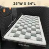 Alfombrilla gruesa para coche de mascotas, cama de perro a cuadros para asiento trasero de coche, cojín de asiento grueso de felpa, alfombrilla para perro de coche para perros medianos