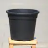 Atacado do Fabricante Vasos Redondos de Plástico Espessados para Flores, Vasos de Galão de Segunda Geração, Vasos Pretos para Mudas com Controle de Raízes para Cultivo de Rosas em Varanda