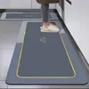 Alfombrilla de Piso para Cocina Fácil de Limpiar Transfronteriza Amazon Tira Larga Absorbente de Agua Secado Rápido Antideslizante Almohadilla para Pies Alfombrilla de Piso de Diatomeas para el Hogar
