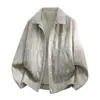 Jaqueta masculina plus size vintage em tecido cotelê tie-dye com lapela, forrada com fleece, espessa, quente, peça superior de alta qualidade
