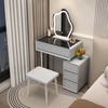 Penteadeira para Apartamento Pequeno Quarto Moderna Simples Luxo Leve High-End Ardósia Madeira Maciça Mesa de Maquiagem Penteadeira Integrada