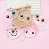 Fondo Plano Transparente Cabeza de Gato Acrílico DIY Accesorios para Joyería Funda para Teléfono Móvil Parche Decorativo para Coche Pasador Material para Accesorios del Cabello