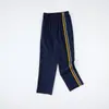 Pantalones de Uniforme Escolar Rayados Reflectantes para Niños y Niñas, Dos Rayas, Gris Azulado, Rayas Reflectantes Gris Rojizo, Pantalones Deportivos Rectos de Corte Holgado para Estudiantes de Secundaria y Preparatoria