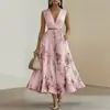 Vestido de Moda Sexy Estampado Sem Mangas com Barra Larga para Mulheres - E-commerce Transfronteiriço Europeu e Americano - Site Independente da Amazon 2026