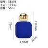 Frasco de Perfume Revestido de Veludo, Frasco Transparente para Amostras, Tampa de Liga de Zinco para Atacado, Frasco Liso de Vidro 50ml em Estoque com Tampa de Veludo