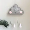 Decoração Ins Estilo Ins Estilo Nórdico Tenda Infantil Decoração Nuvem Feltro Pingente Gota de Chuva Decoração Quarto Infantil Decoração de Parede