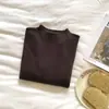 Suéter de cuello semi-alto de cuello de cisne para mujer, prenda interior otoño invierno 2026, que ilumina la piel, suéter de punto súper bonito