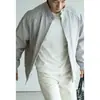 Chaqueta Ligera Cortavientos con Cuello Alto y Cremallera para Hombre, Otoño 2026, Abrigo Casual Duradero de Corte Holgado