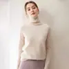 Otoño 2026 Nuevas Llegadas Suéter de Cachemir con Cuello Superpuesto para Mujer Tejido Simple de Cachemir Holgado Cuello Alto Prenda Base de Punto
