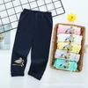 Pantalones Infantiles Primavera y Otoño 2024 Niñas Color Caramelo Bordados Más Fáciles de Combinar Leggings Pierna de Pájaro Venta al por Mayor Directamente de Fábrica