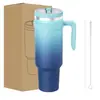 Suministro Directo de Fábrica Taza de Viaje de Acero Inoxidable Taza con Aislamiento al Vacío de Doble Capa con Asa Popote Vaso de Gran Capacidad