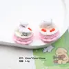 Pastel Tridimensional Familia Perro Resina Accesorios Pegamento de Crema Adornos DIY Llavero Bolsita Sorpresa Materiales para Joyería Mayoreo