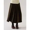 Falda de Lana para Niña 2025 Invierno Nuevo Estilo Falda de Cintura Alta Línea A para Niños Falda Plisada Suelta y Elegante