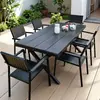 Mesas y Sillas de Plástico y Madera, Mesas y Sillas para Patio Exterior, Madera a Prueba de Humedad, Balcón al Aire Libre, Jardín de Té, Cafetería, Sillas de Ocio, Mesa de Comedor