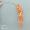 Flor de boda color naranja claro Jinliyuan material para flores de boda arreglo floral para guía de camino arco de techo suave flor de plástico decorativa