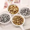 Contas Espaçadoras de Metal de Aço Inoxidável de 3-10mm para Pulseira de Miçangas DIY Feita à Mão Chaveiro Material de Joias Acessórios