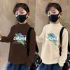 Y2439 # Camiseta Térmica de Base para Niños Otoño e Invierno para Niños, Tejido Térmico de Doble Cara, Cuello Semi-Alto, Top Cálido para Niños Mayores, Moderno.