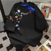 Versión Coreana Hellokltty Camiseta Divertida con Estampado de Graffiti de Letras para Mujer Verano 2025 Estilo Caliente Top de Cuello Redondo