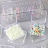 Caja de Almacenamiento Transparente de Plástico con Tapa abatible Grande y Pequeña, a Prueba de Polvo y Humedad, Caja de Plástico para Acabados, Joyero, Caja para Joyería de Cuentas