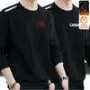 Sudadera de cuello redondo de peso pesado 380g, nuevo producto de invierno, corte holgado, forrada de felpa, de manga larga, jersey, camiseta base casual y versátil