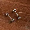 Brincos de Zircônia Redonda Multicor em Aço Inoxidável Europeus e Americanos Transfronteiriços Joias Simples e de Alto Padrão Acessórios para Piercings