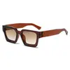 Nuevas Gafas de Sol Cuadradas Simples Estilo Retro Gafas de Sol de Comercio Exterior Transfronterizo Europeo y Americano Marco Negro Visera Protector Solar Anti-UV Moda