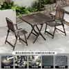 Mesa plegable, mesa y sillas de exterior, uso en patio y hogar, mesa cuadrada pequeña simple para poner puestos, mesa redonda portátil, mesa y sillas de comedor, juego de ocio