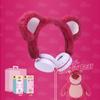 Fabricante Venta al por Mayor Auriculares Coloridos de Unicornio con Orejas de Oso para Niños, Lindos Auriculares de Felpa con Control por Cable de Montaje en Cabeza, Auriculares de Regalo