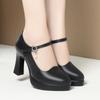 Zapatos de tacón alto súper alto, de boca baja, puntiagudos, negros, clásicos, combinables, a la moda, elegantes, cómodos, que no cansan, de cuero pequeño para mujer