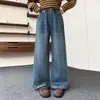 Calça Jeans Feminina Primavera e Outono Novo Estilo Tendência Versão Coreana para Crianças Maiores, Calça Jeans Skinny com Detalhe de Estrela de Cinco Pontas