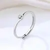 Anel fino S925 de prata esterlina maciça em formato V francês estilo japonês cravejado com pequenos diamantes, mini delicado empilhável para o dedo indicador ou como anel de cauda