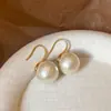 Perlas de Alta Calidad, Ganchos para Pendientes de Perla Perfectamente Redondos, Diseño de Nicho, Sensación de Lujo, Pendientes Simples y Versátiles, Estilo Popular