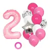 13 globos de látex de 32 pulgadas número combinación de cumpleaños fiesta de cumpleaños para bebé set de globos de decoración