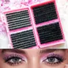 Pestañas postizas gruesas populares europeas y americanas, juego de pegamento de 80 piezas para el maquillaje de chicas asiáticas mestizas populares, pestañas postizas de comercio exterior transfronterizo