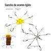 Arame Extra Duro Amarrado com Gancho Quadrado, Gancho de Aba de Arame Duro, Gancho de Ar Air Upgrade, Gancho Esqueleto de Aranha, Amarrado com Gancho de Arame Duro