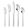 Amazon Transfronteiriça Aço Inoxidável 430 Cabo Quadrado Colher Talheres Hotel Faca de Bife Garfo Colher Colher Pública Colher de Café Presente