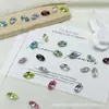Wuzhou K9 Súper Brillante 6X10 Forma de Huevo de Paloma Diamante de Imitación 1:1 Réplica de Huazi Accesorios de Uñas Decorativas de Fondo Puntiagudo DIY