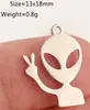 Material de Acero Inoxidable Transfronterizo Personalizado Alien Cubo de Rubik Cohete Dinosaurio Guante de Boxeo Colgante de Dibujos Animados Listo para la Venta