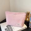 Bolsa de Cosméticos para Mujer, Pana Color Sólido, Gran Capacidad, Bolsa de Almacenamiento de Alta Gama, Neceser, Bolsa para Retoques, Bolso de Mujer A partir de un Lote
