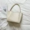 Bolsa Xiaomi Elegante com Textura Tecida Feminina 2026 Verão Nova Bolsa de Ombro Simples para o Dia a Dia Bolsa Tote de Mão Simples
