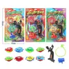 Giroscopio transfronterizo para niños, juguete de batalla con giroscopio con mango, barra de tracción, ventosa, paquete de ocho surtidos (Paquete de 2 piezas)