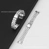 Adecuado para Xiaomi 8 /9watch correa de reloj acero inoxidable semicírculo pequeñas tres cuentas correa de metal de acero inoxidable