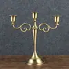 Candelabro Estilo Europeu para Uso Doméstico Suporte de Velas com Três Cabeças Cinco Cabeças Jantar Romântico à Luz de Velas Decoração de Casamento Americano