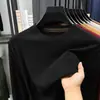 Suéter de punto de cuello redondo para hombre, calidad de lujo, nuevo para otoño, camisa base de punto casual jacquard para hombre, ropa para hombre